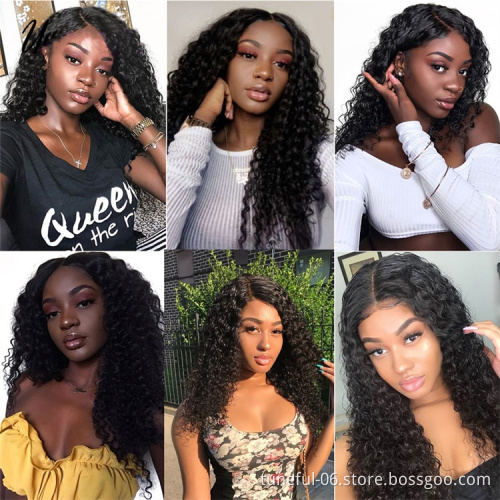Wholesale Kinky Jerry Curly Front Lace Human Hair Wig Natural Kinky Curly Brazilian Hair Full Front Lace Wig For Black Women